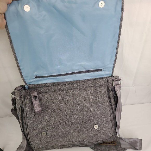 Columbia Diaper Bag Vista Hills Grey w Thermal Bottle Pocket & Removeable Pad - Picture 10 of 12